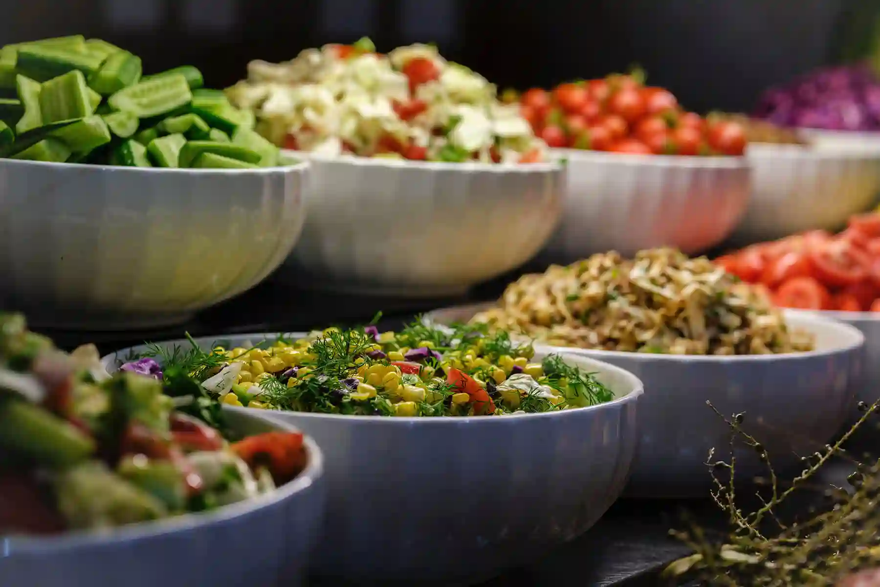 Buffet cuisine végétarienne